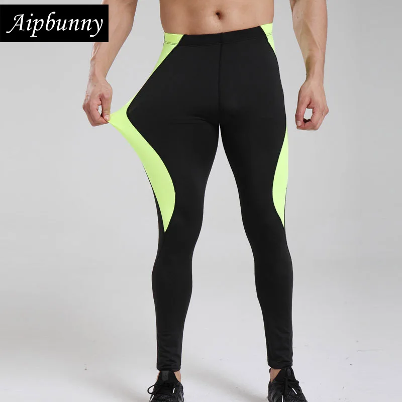 

Aipbunny 2017 Athletic Yoga Pants Men Elastic Workout leggings Tights Running Fitness Sportwear Gym Trousers Sports leggins