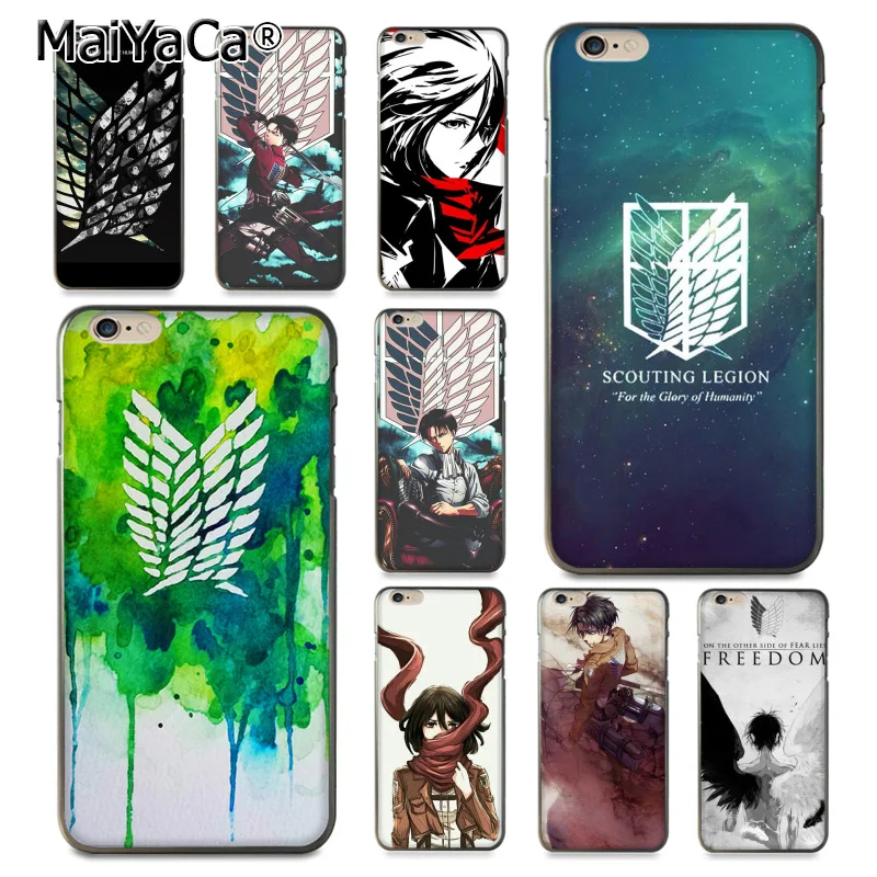 

MaiYaCa Attack on Titan Mikasa Ultra Thin Cartoon Phone Case for iphone 11 Pro XR XS Max 8 7 6 6S Plus X 5 5S SE