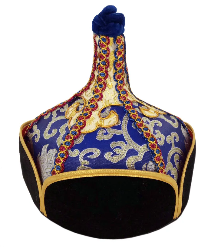 Мужской головной убор для монгольского народного танца, костюм национального меньшинства, шляпа монгольского борца, сценическая шляпа