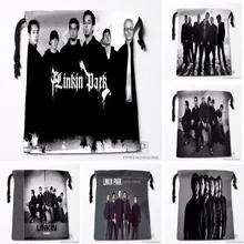 Custom Linkin Park Drawstring Bags Travel Storage Mini Pouch Swim Hiking Toy Bag Size 18x22cm#0412-03-49