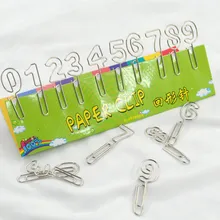 10 шт./партия, милые металлические цифровые закладки, зажимы, булавки, количество, скрепки для бумаги необычной формы 0-9, 10 цифр, принадлежности для книг, канцелярские принадлежности