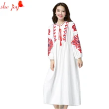 Vintage Women font b Dresses b font Boho Embrodery font b Maxi b font font b