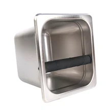 Stainless Steel Coffee Knock Box Espresso Coffee Grounds container Residue Bucket Coffee Tools for Barista Stainless Steel Coffee Knock Box Espresso Coffee Grounds container Residue Bucket Coffee Tools for Barista