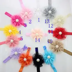 14 шт. 3.5 "Кружево Цветок ободки для волос для hairbands цветок Кружево оголовье Головные уборы волос