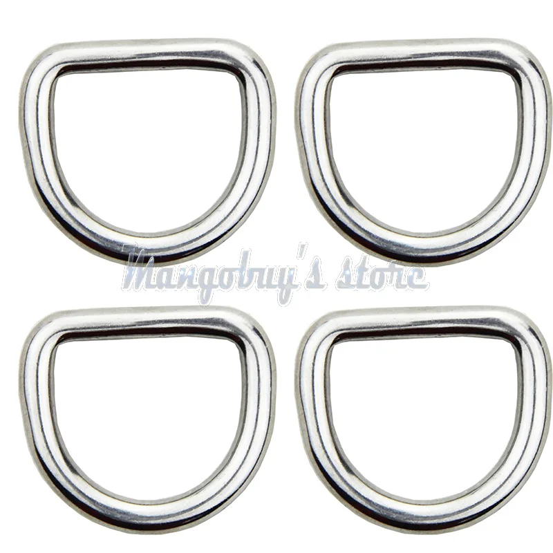

10 PCS 5mm/4mm Diameter Forged AISI 316 Stainless Steel Welded D Ring Boat Hardware Rigging Kayak Boat Accessories Marine Surf