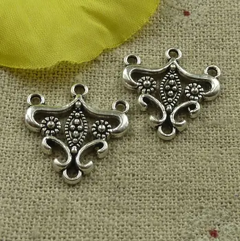 

210 pieces tibetan silver nice connectors 21x20mm #4560