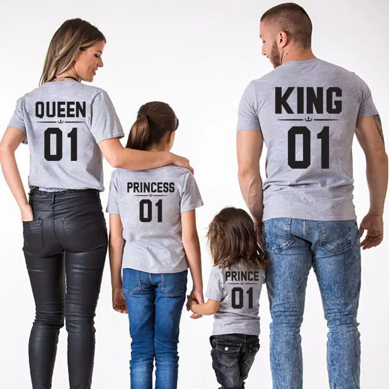 Королевская королева принц, одежда для мамы и дочки, одинаковые комплекты для семьи, футболка с короткими рукавами, платья для девочек, Big Sister nmd - Цвет: Color 2