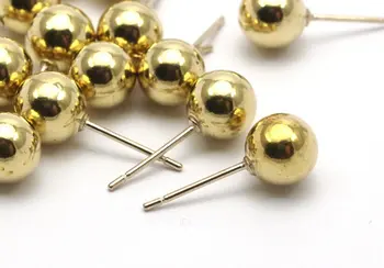 

12 Stainless Steel Earring Posts 8 mm Ear Studs Bs 1072