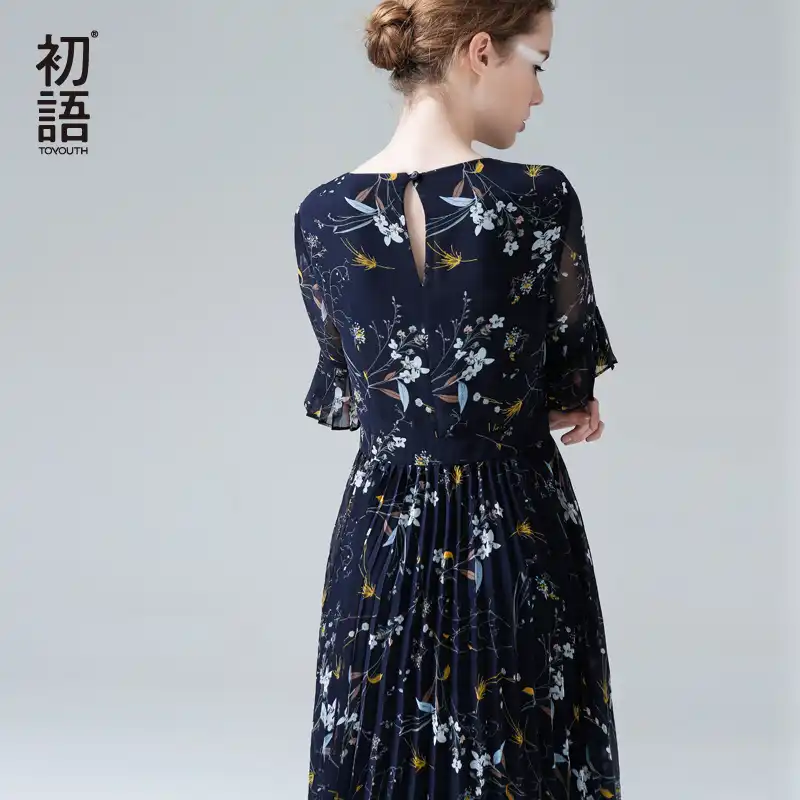 half sleeve midi dress