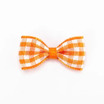 

100pcs Free shipping Girl Tartan Ribbon Bow Embellishments Scrapbooking DIY Hair Clip