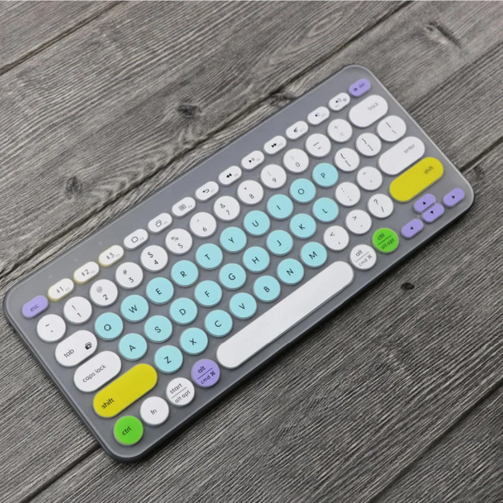 Besegad Модный Цветной силиконовый чехол для клавиатуры для ноутбука, защитная пленка для клавиатуры с Bluetooth для K380