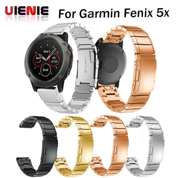 

Quick Release Watch Strap Stainless Steel Bracelet Replacement Fit Band Wristband for Garmin Fenix 5X /5X Plus GPS 6X/6X PRO