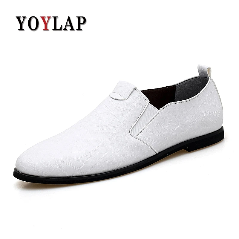 Yoylap Fashion Formal Mens Dress Shoes Black White Slip-on Flats Men Business Dress Shoes Luxury Wedding Male Size 38-47 Yoylap Fashion Formal Mens Dress Shoes Black White Slip-on Flats Men Business Dress Shoes Luxury Wedding Male Size 38-47