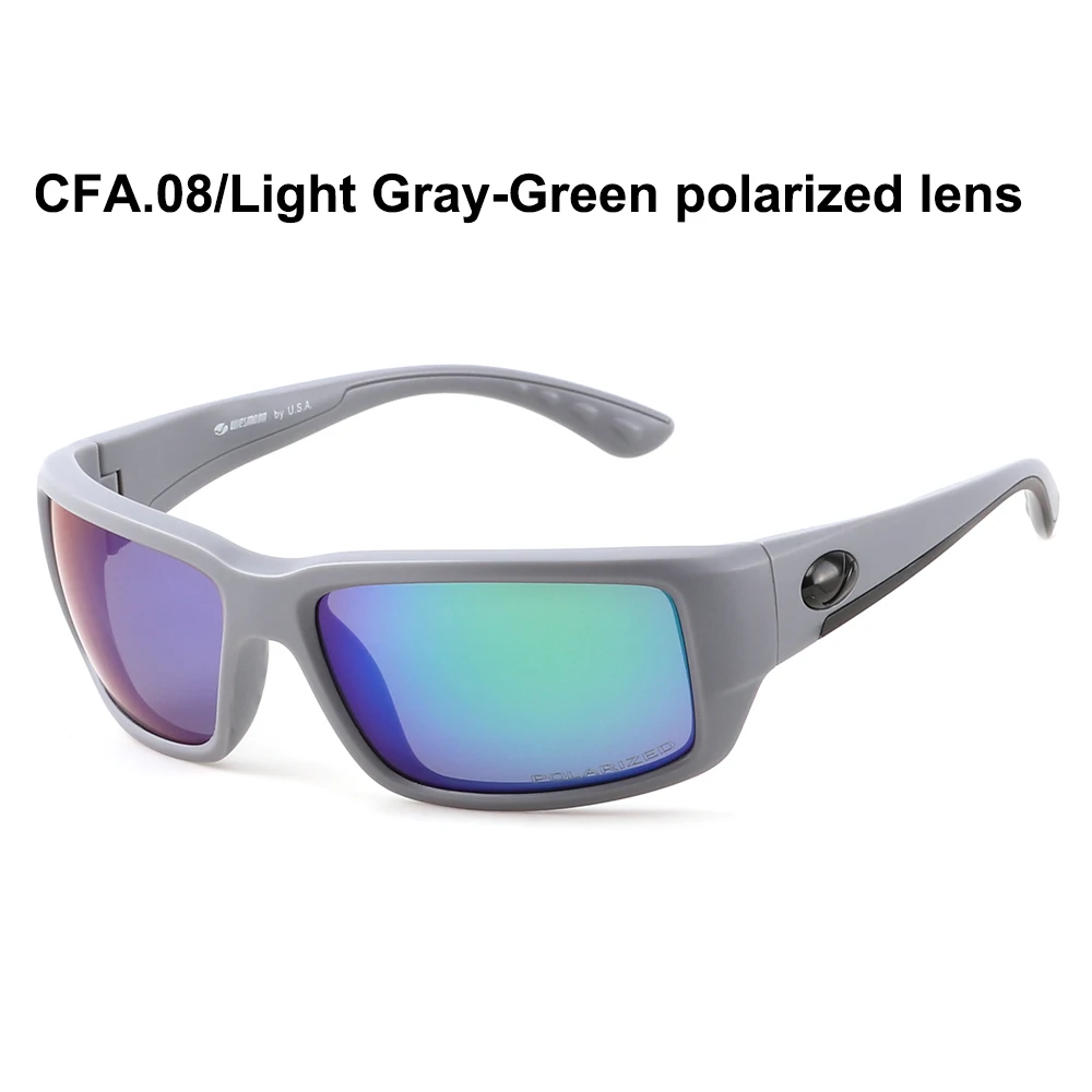 Новинка wiesmann, мужские солнцезащитные очки, поляризационные солнцезащитные очки, очки для рыбалки, спортивные солнцезащитные очки с покрытием, два цвета, солнцезащитные очки, UV400 - Цвет линз: L-Gray-Green