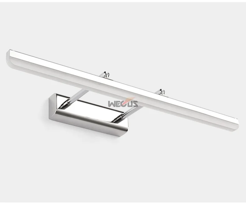 Wecus современный настенный светильник для ванной комнаты из нержавеющей стали+ акриловая светодиодная зеркальная лампа для кабинета, телескопический светильник для шкафа 40 см 9 Вт