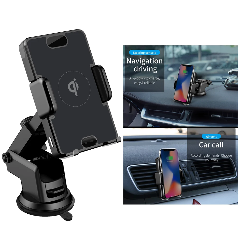 

Portable Dash Qi Practical Air Vent Car Professional Mobile Phone Holder Fast Charging Wireless Charger Safe Universal Accessory