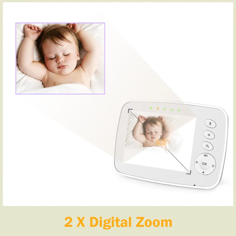  MBOSS Newest 3.2 inch Wireless Baby Monitor Security Camera 2 Way Talk Video&Audio Baby Monitor Ele