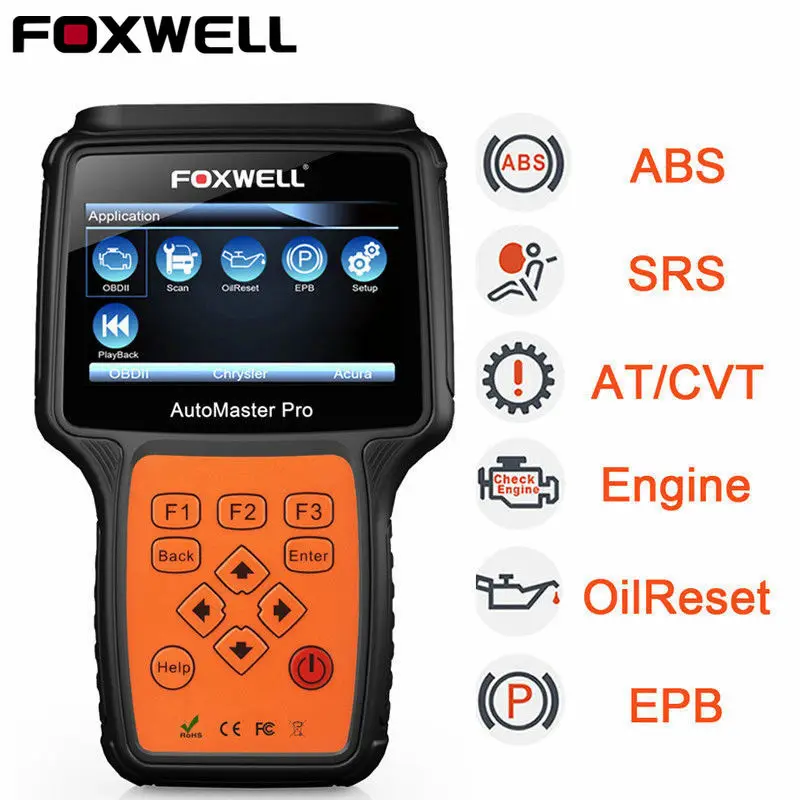 Foxwell Nt614 Obd 2 Automotive Scanner Obd2 Abs Airbag Car Scan Tools Transmission Oil Service