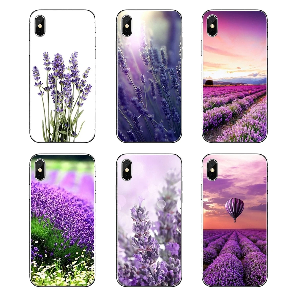 

For Huawei P20 Lite Nova 2i 3i 3 GR3 Y6 Pro Y7 Y8 Y9 Prime 2018 2019 TPU Case Cover Lavender Flower purple Lavandula vanilla Art