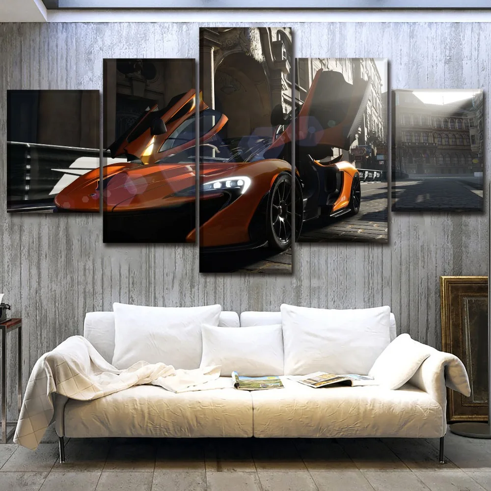 Canvas Painting 5 Piece Hd Prints Game Forza Motorsport 5 Picture Luxury Orange Sports Car Posters For Living Room Wall Decor Painting Calligraphy Aliexpress Canvas Painting 5 Piece Hd Prints Game Forza Motorsport 5 Picture Luxury Orange Sports Car Posters For Living Room Wall Decor Painting Calligraphy Aliexpress