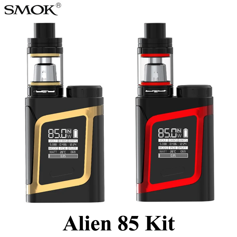 Vape Electronic Cigarette Vaporizer Electronic Hookah Pen SMOK 85W Alien Kit E cigarette AL85 Box Mod forTFV8 Baby Tank X1093