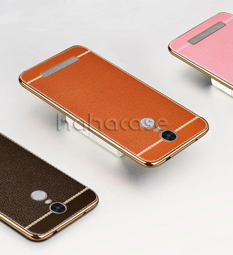 Discount 500pcs Lichee Pattern PU Leather Case For Xiaomi 6 5 5S Plus Note 2 3 Redmi 4A 4X Note 4 Phone Case Plating Ultra Slim TPU Cover 6