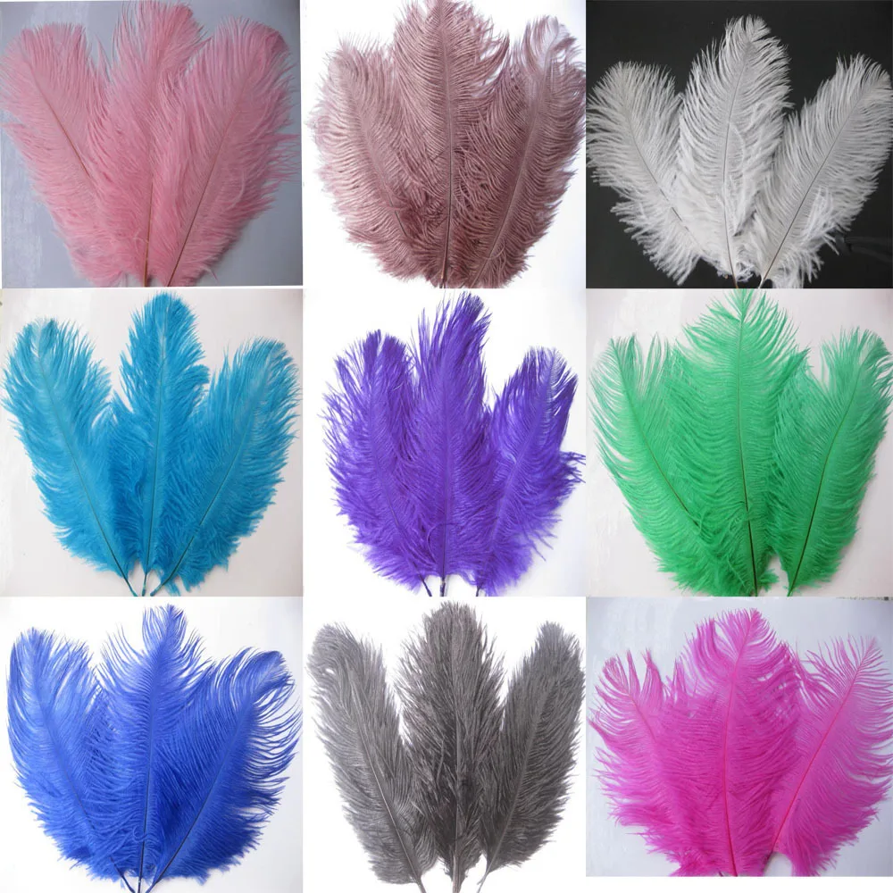 Wholesale 50 Pcs/lot 810 Inches Ostrich Feathers Multicolor