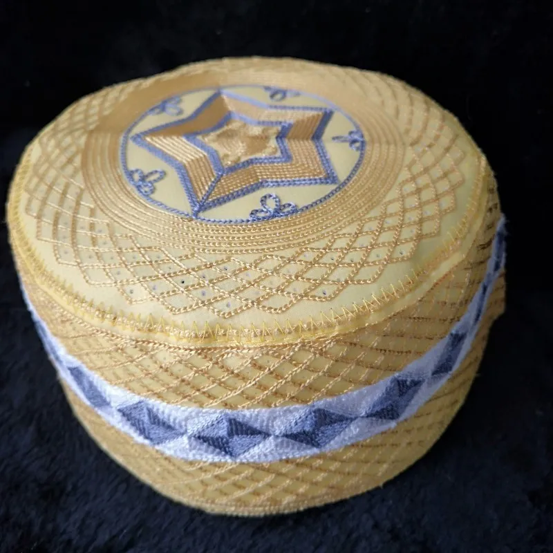 Мужские Арабские исламские молитвенные шляпы топи африканские Kippah головной убор s мусульманская индийская еврейская шляпа желтый Бог Musulman Hombre Кепка boina