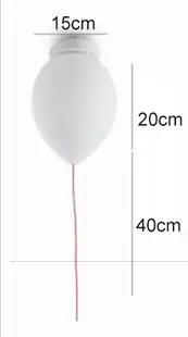 Креативный белый стеклянный воздушный шар потолочный светильник led E27 детская комната гостиная спальня воздушный шар потолочный светильник детский подарок - Цвет корпуса: 1 heads Dia15cm