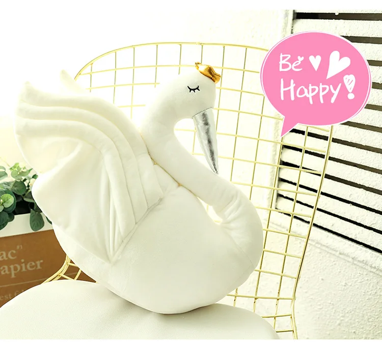 Plush dos Desenhos Bebê de Pelúcia Almofada do Sofá de Volta Centímetros Animados Swan Animais Criativos Forma Suave Decoração Cobertor Travesseiro Carro Colcha Boneca 50x50 13 Almofadas de pelúcia