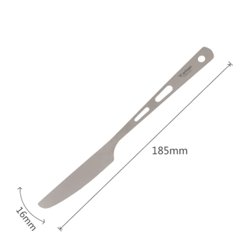 Tiartisan 3 шт./компл. Титан набор столовых приборов ультра легкий Ножи, столовая ложка, вилка, для дома Применение путешествия пикника набор столовых приборов Ta8106