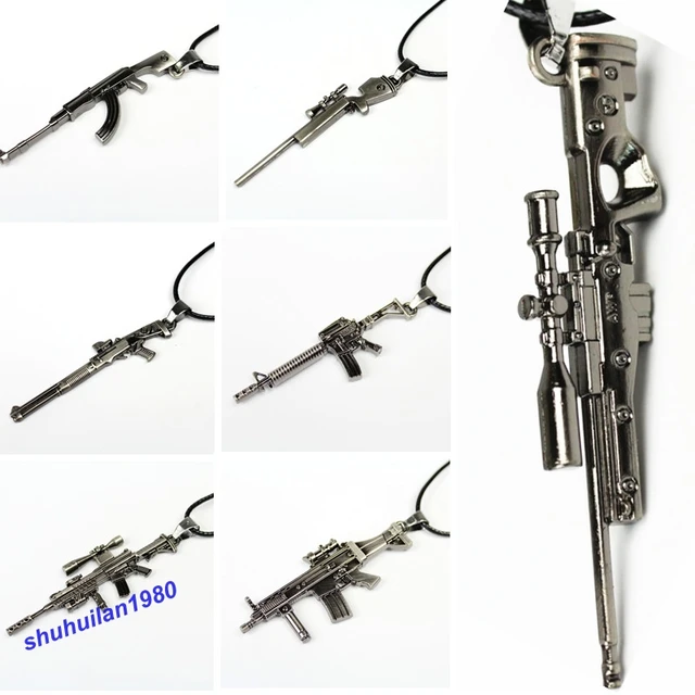 New Fashion 1PCS Men's Metal Army Gun Rifle Chain Necklaces & Pendants