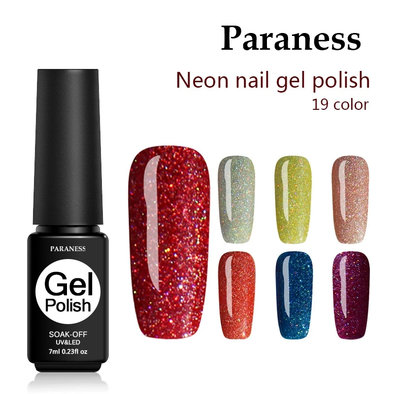 Paraness Neon Lucky УФ-гель для ногтей Vernis Полупостоянный лак для ногтей отмачиваемый Радужный Цветной Гель-лак Art Shimmer