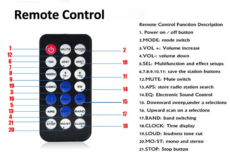 Автомобильное радио стерео плеер встроенный Bluetooth и микрофон телефон AUX-IN MP3 для Iphone 12V автомобильный аудио Авто Новинка