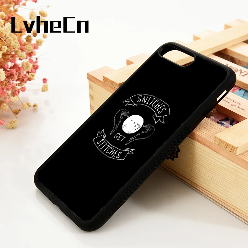 

LvheCn 5 5S SE 6 6S Phone Cover Cases For iPhone 7 8 PLUS X Xs Max XR Soft Silicone Harry Potter Snitches Get Stitches Funny