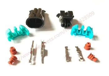 

20 Set Delphi 1.5 Series 2 Pin Female Male Auto Connector Temperature Sensor Plug Motorcycle For Buick Lacrosse Excelle GL8