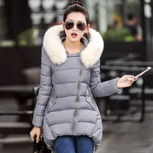 Winter Women Parka Fashion Long Fur Hooded Thick Slim Women Down Coat 2016 Plus Size Abrigos Mujer New Winter Women Coats S23557