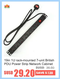 1U 10A 2 единицы универсальный разъем PDU стойка сетевого шкафа мощность полосы распределения розетка с клеммным блоком для ЕС США Разъем