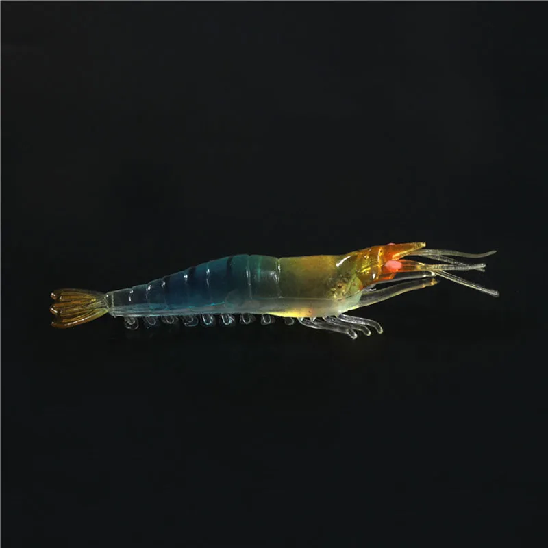10 pcs الروبيان الصيد السحر 95mm 3.5g Swimbaits لا هوك سيليكون لينة الطعم الكارب الصيد الاصطناعي لينة إغراء 6 اللون FU421