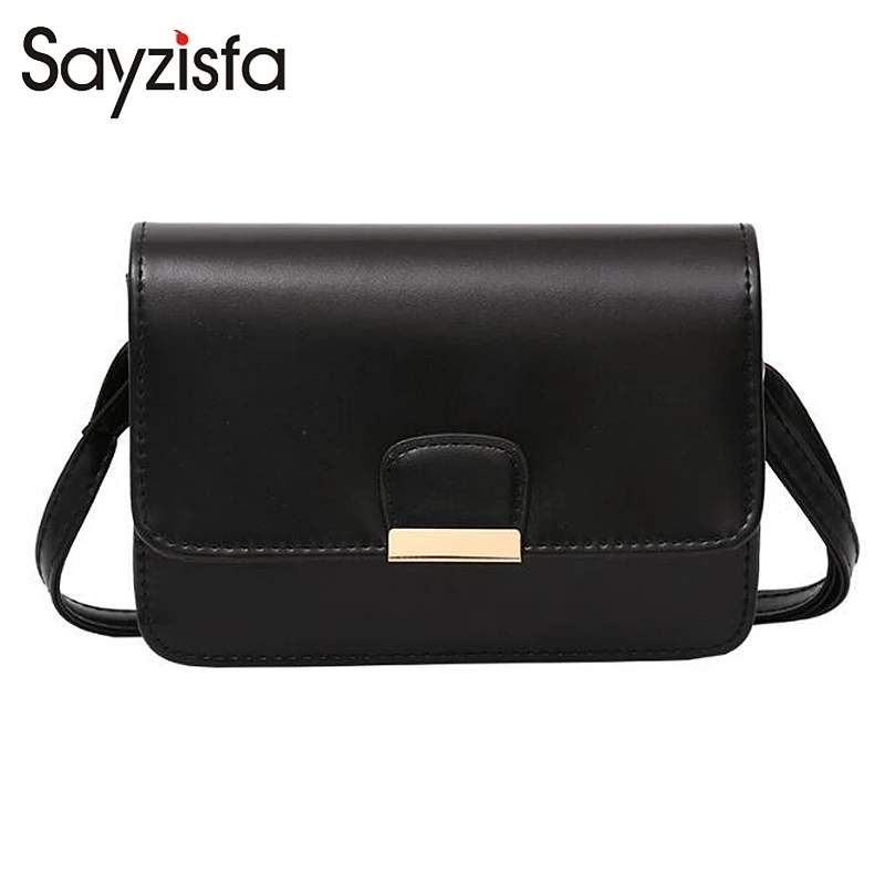 

Sayzisfa 2018 new solid color small square bag Korean fashion handbag very simple shoulder bag universal Messenger bag T579