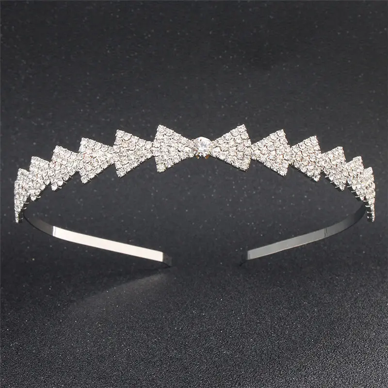 Fashion Bow font b hair b font band for women rhinestone bridal wedding font b tiara
