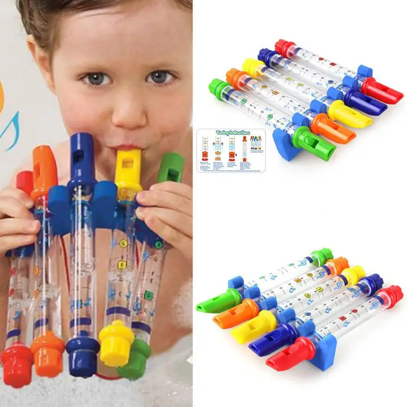 

5 pcs/set New Kids Children Colorful Water Flutes Tub Tunes Music Fun Playing Musical Sounds Toys Gift Intellectual Development