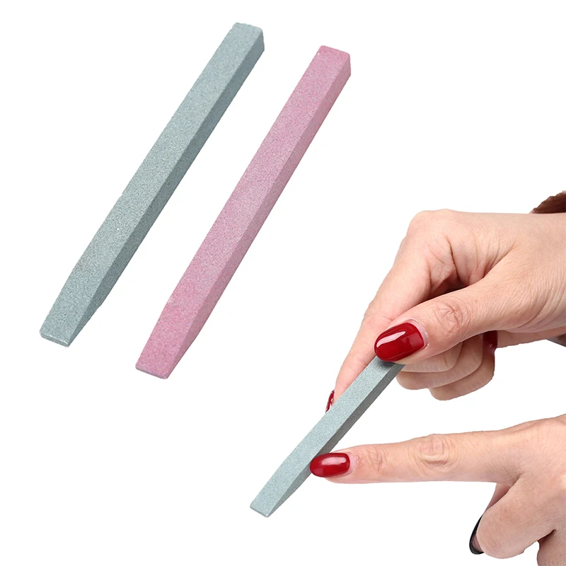 2PCS Nail Art Grinding Stone Manicure Care Scrub Dead Skin Carving Exfoliate Quartz Rod Cuticle Remove Stick Pusher