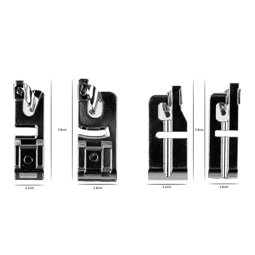 2 шт./лот рулонный подол керлинг лапка для швейной машины бытовой 3 мм+ 6 мм Прижимная лапка Ноги Швейные аксессуары
