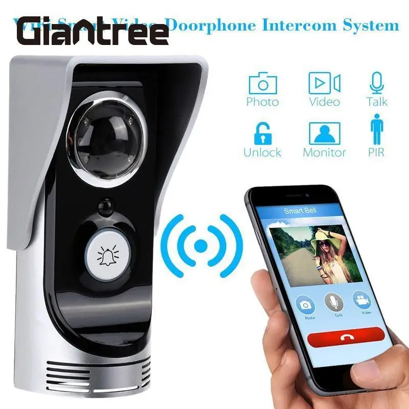 

giantree WiFi Video Camera Door Bell Video Door Phone Doorbell Phone Wireless Home Doorbell Intercom Peehole Night Vision Camera
