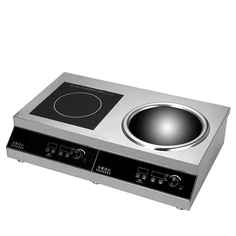 

Commercial Induction Cooker Factory Direct Sales One Flat and One Concave Explosion Stir High Power Induction Cooker HTW-E1B