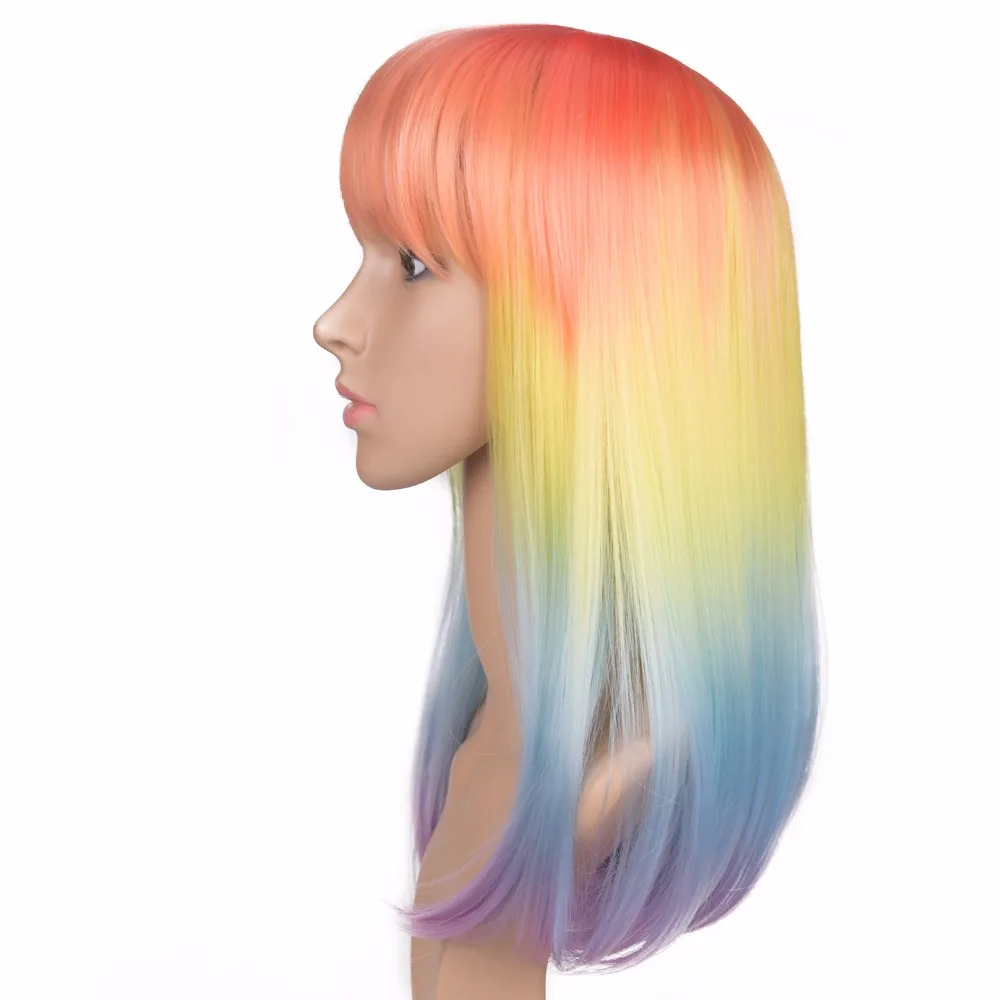 Chorliss Synthetic Wig Women S Cosplay Straight Medium Party Wig