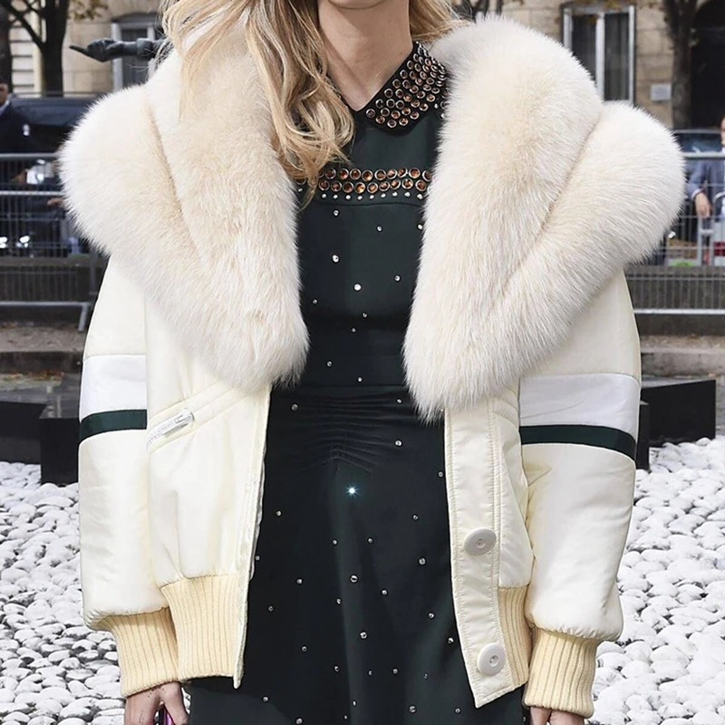 WENYIN 2017 Autumn Winter Fashion Streetwear Big Faux Fox