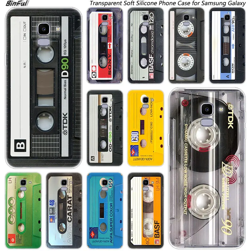 

Classical Old Cassette tape Silicone Phone Case For Samsung Galaxy J8 J6 J4 2018 J2 Core J5 J6 J7 Prime J3 2016 2017 EU J4 Plus
