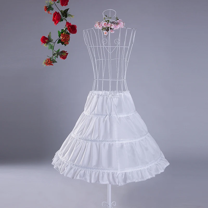 Белая детская деловая юбка-американка из Слои детская кринолин свадебные кружевная тесьма из цветов платье для девочек Нижняя юбка для эластичная кулиска на талии